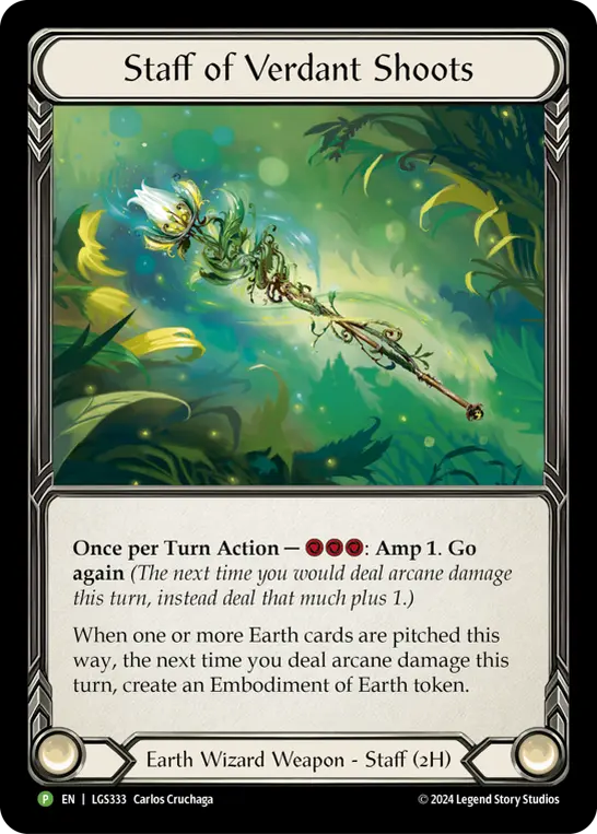 Staff of Verdant Shoots LGS333-RF - Gift with Purchase - Rosetta Archive Pack [JA] - Flesh and blood card