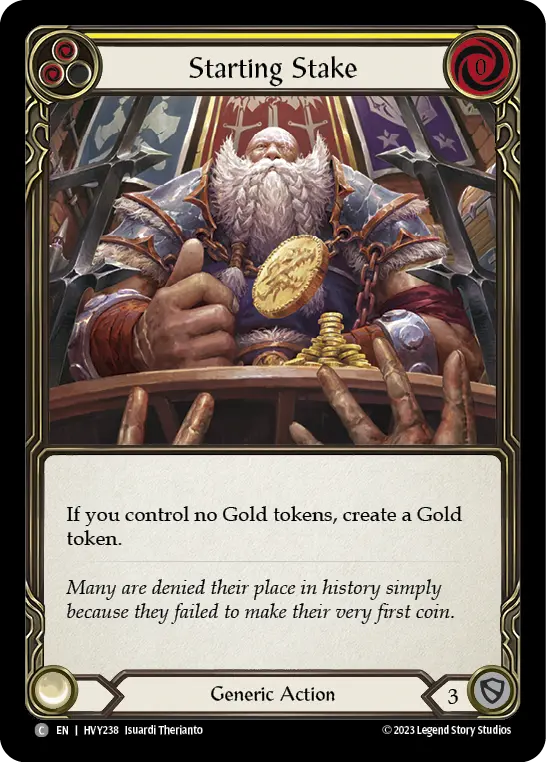 Starting Stake YELLOW HVY238 - Heavy Hitters - Flesh and blood card