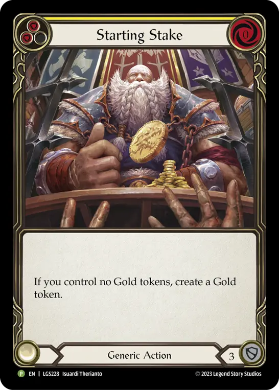 Starting Stake YELLOW LGS228-CF - Pre-release - Heavy Hitters - Flesh and blood card