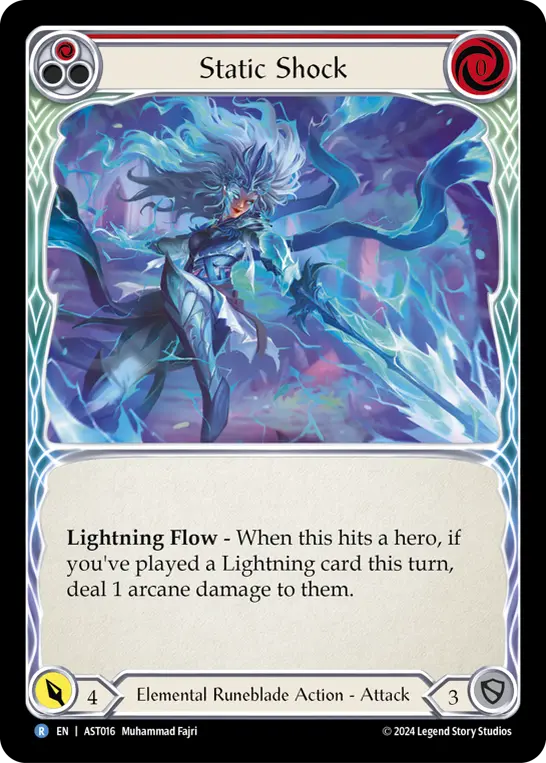 Static Shock RED AST016 - Armory Deck - Aurora, Shooting Star - Flesh and blood card