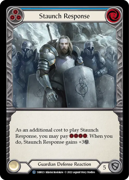 Staunch Response BLUE 1HB023 - Bravo - Blitz Deck - Flesh and blood card
