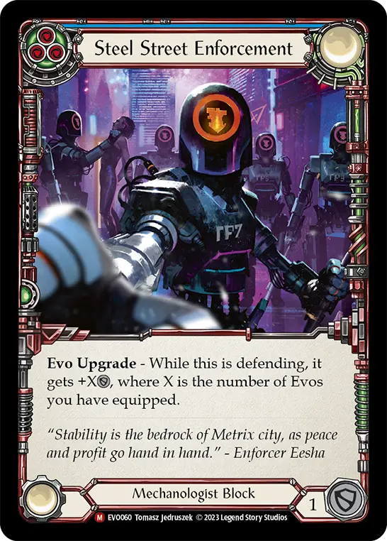 Steel Street Enforcement BLUE EVO060 - Bright Lights - Flesh and blood card