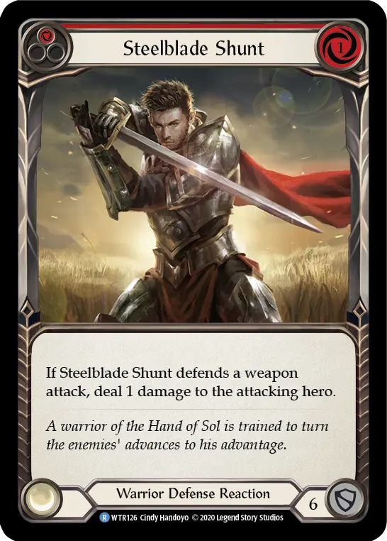 Steelblade Shunt RED U-WTR126-RF - Welcome to Rathe - Unlimited - Flesh and blood card