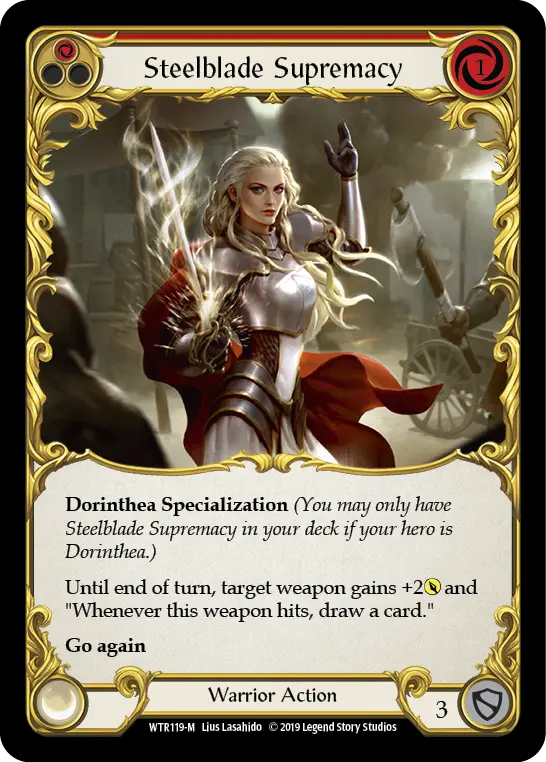 Steelblade Supremacy RED WTR119 - Welcome to Rathe - Flesh and blood card