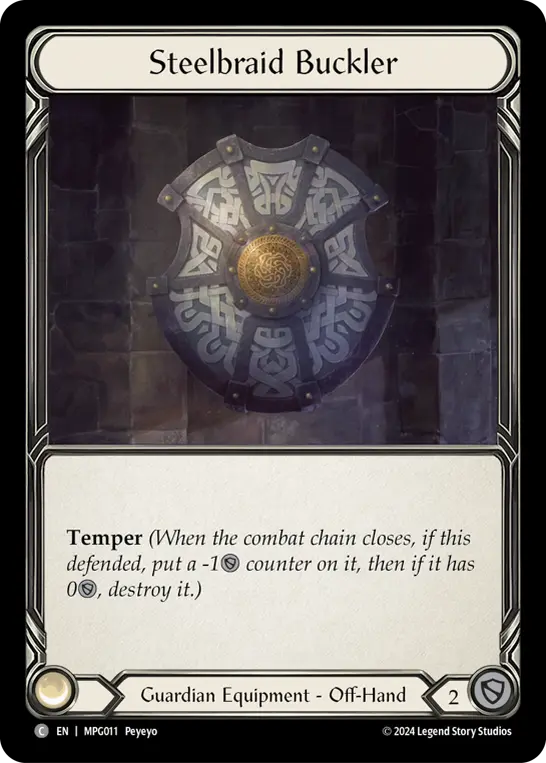 Steelbraid Buckler MPG011 - Mastery Pack Guardian - Flesh and blood card