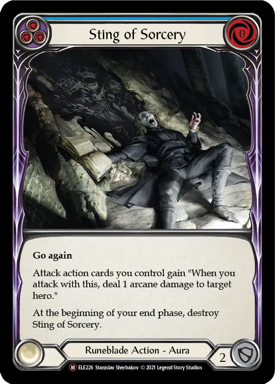 Sting of Sorcery BLUE U-ELE226-RF - Tales of Aria - Unlimited - Flesh and blood card