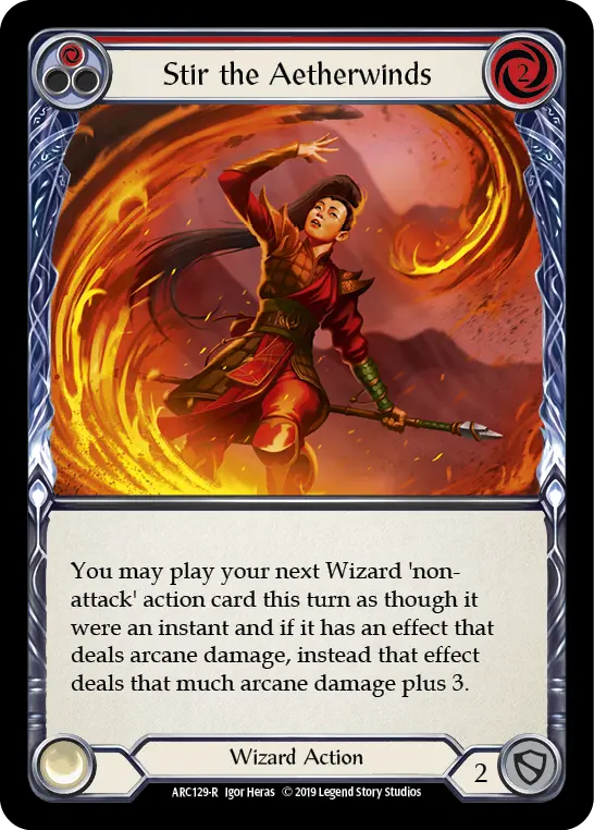 Stir the Aetherwinds RED ARC129 - Arcane Rising - Flesh and blood card