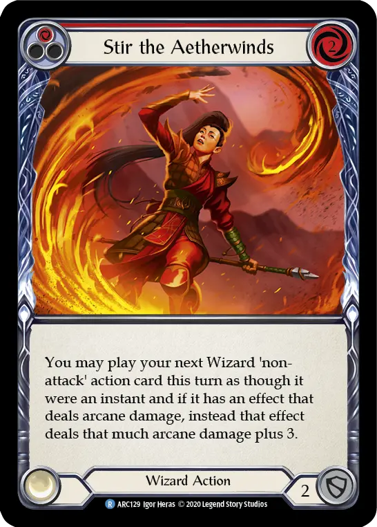 Stir the Aetherwinds RED U-ARC129-RF - Arcane Rising - Unlimited - Flesh and blood card