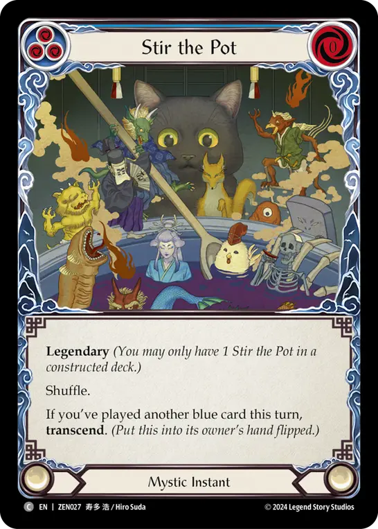 Stir the Pot BLUE ZEN027 - Zen - Blitz Deck - Flesh and blood card