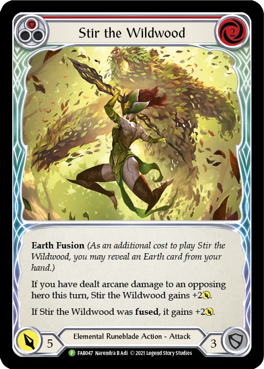 Stir the Wildwood RED FAB047-RF - Marketing - Team Covenant Tales of Aria - Flesh and blood card