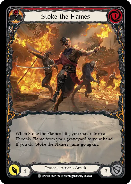Stoke the Flames RED UPR100-EA - Uprising - Flesh and blood card