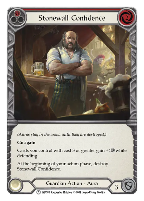 Stonewall Confidence RED 1HP082 - History Pack 1 - Flesh and blood card