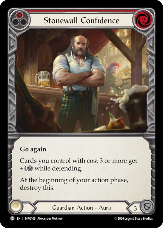 Stonewall Confidence RED MPG106 - Mastery Pack Guardian - Flesh and blood card