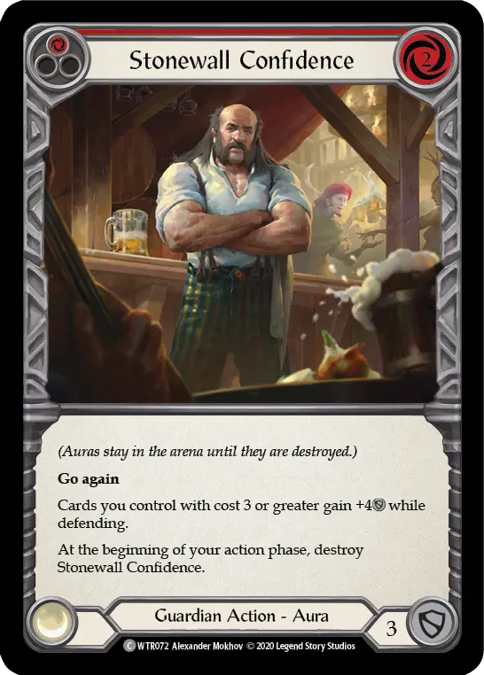 Stonewall Confidence RED U-WTR072-RF - Welcome to Rathe - Unlimited - Flesh and blood card