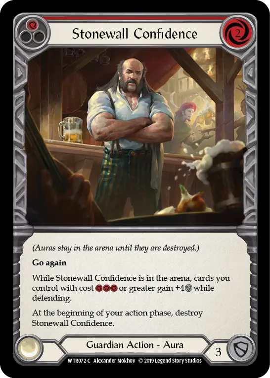 Stonewall Confidence RED WTR072-RF - Welcome to Rathe - Flesh and blood card