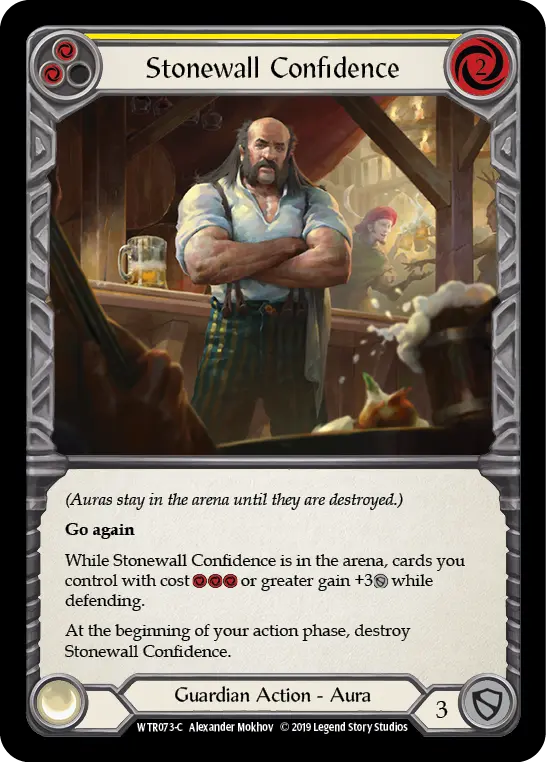 Stonewall Confidence YELLOW WTR073 - Welcome to Rathe - Flesh and blood card