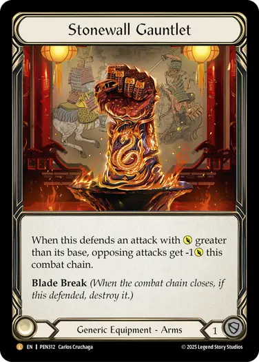 Stonewall Gauntlet PEN312 - Compendium of Rathe - Flesh and blood card