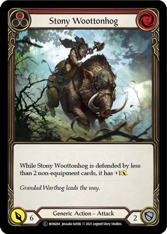 Stony Woottonhog RED U-MON284-RF - Monarch - Unlimited - Flesh and blood card