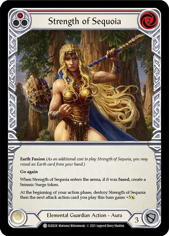 Strength of Sequoia RED ELE028 - Tales of Aria - Flesh and blood card