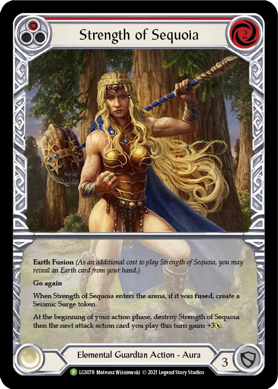 Strength of Sequoia RED LGS078-RF - Marketing - Alpha Investments Tales of Aria - Flesh and blood card