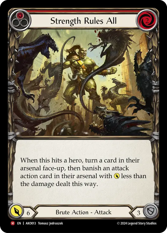 Strength Rules All RED AKO013 - Armory Deck - Kayo, Armed and Dangerous - Flesh and blood card