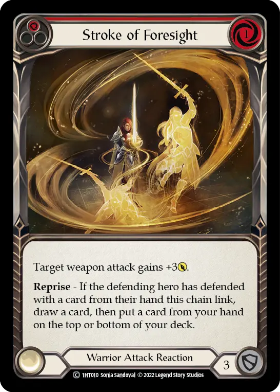 Stroke of Foresight RED 1HT010 - Dorinthea - Blitz Deck - Flesh and blood card