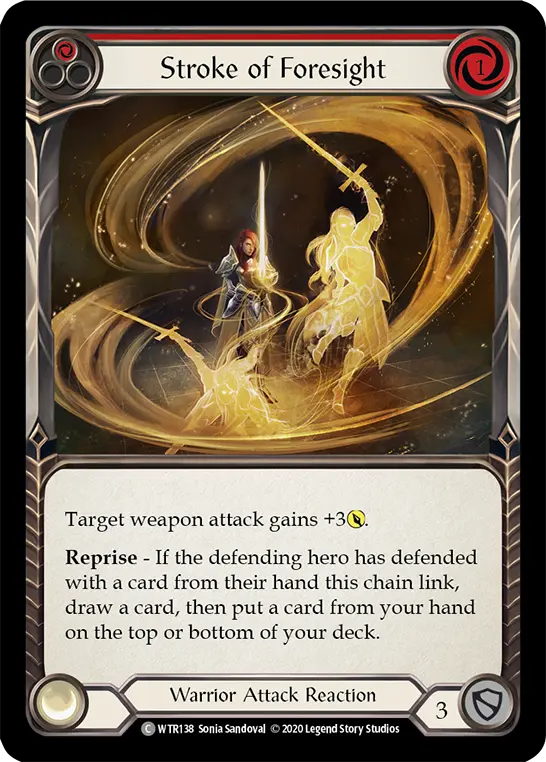 Stroke of Foresight RED R-WTR138 - Welcome to Rathe - Unlimited Revised - Flesh and blood card