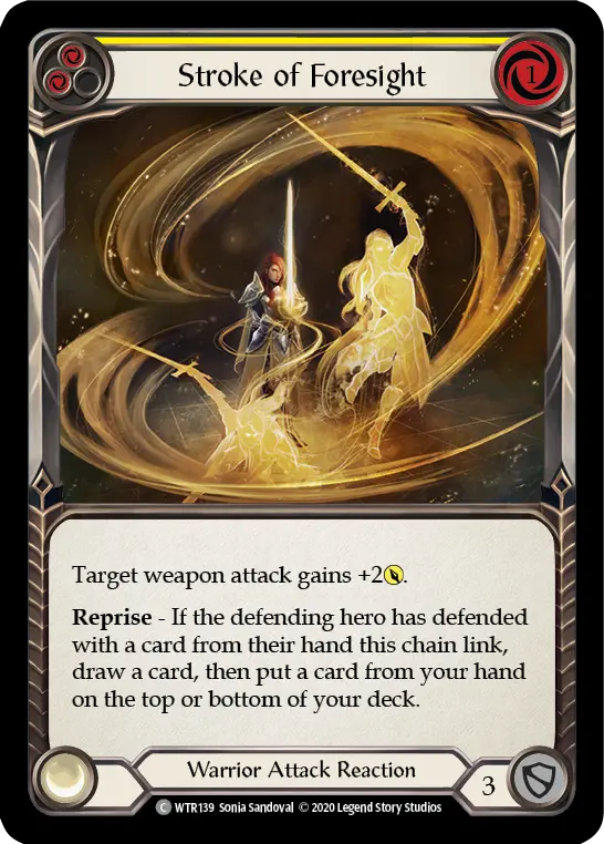 Stroke of Foresight YELLOW U-WTR139-RF - Welcome to Rathe - Unlimited - Flesh and blood card