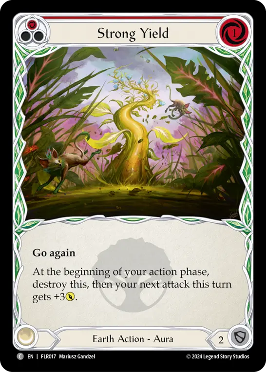 Strong Yield RED FLR017 - Rosetta Blitz Deck - Florian - Flesh and blood card