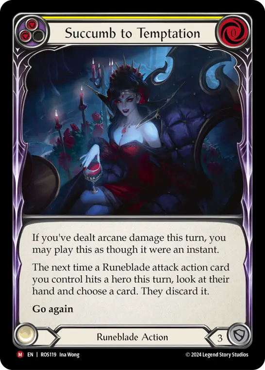 Succumb to Temptation YELLOW ROS119 - Rosetta - Flesh and blood card