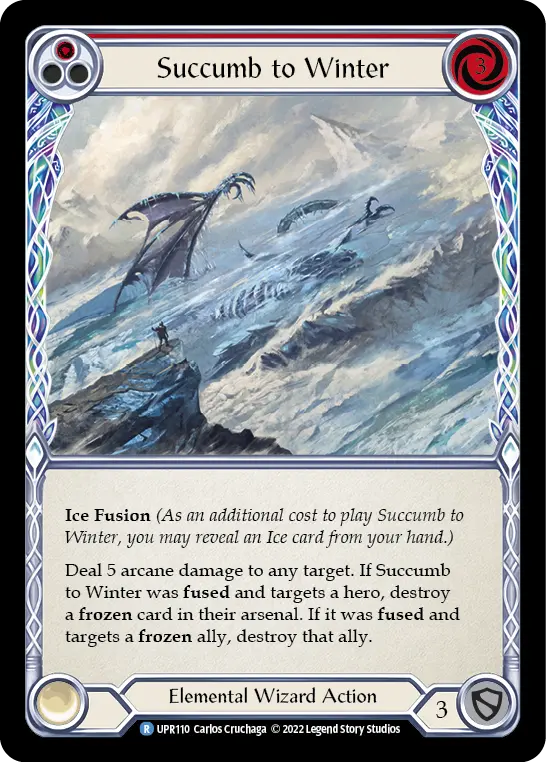Succumb to Winter RED UPR110 - Uprising - Flesh and blood card
