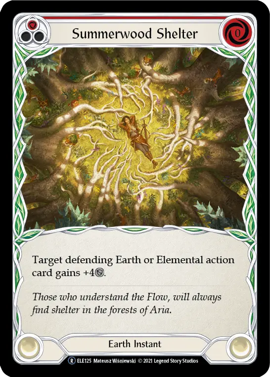 Summerwood Shelter RED U-ELE125-RF - Tales of Aria - Unlimited - Flesh and blood card