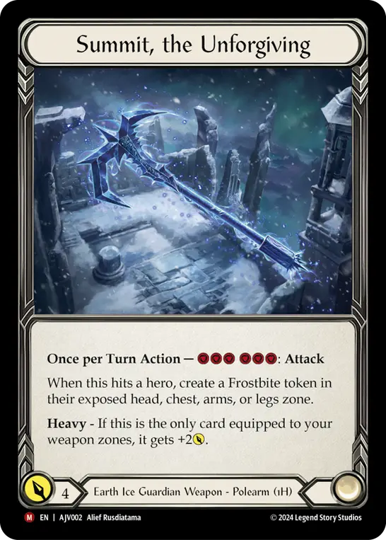 Summit, the Unforgiving AJV002-RF - Armory Deck Origins - Jarl Vetreiði - Flesh and blood card