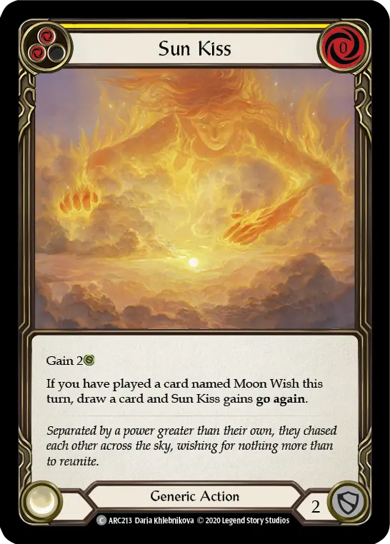 Sun Kiss YELLOW U-ARC213-RF - Arcane Rising - Unlimited - Flesh and blood card