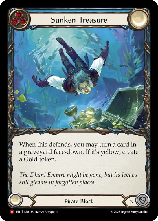 Sunken Treasure BLUE SEA133 - High Seas - Flesh and blood card