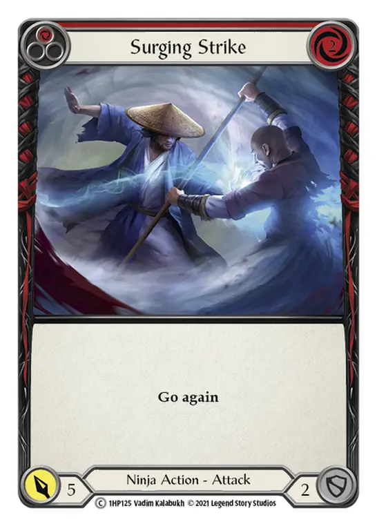 Surging Strike RED 1HP125 - History Pack 1 - Flesh and blood card