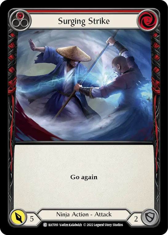 Surging Strike RED KAT010 - Katsu - Blitz Deck - Flesh and blood card