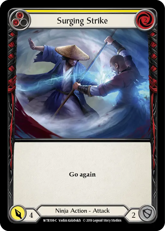 Surging Strike YELLOW WTR108 - Welcome to Rathe - Flesh and blood card