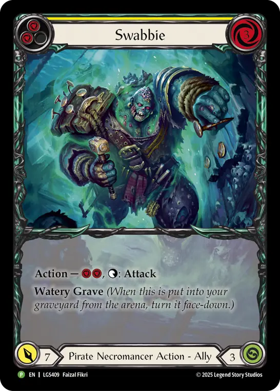 Swabbie YELLOW LGS409-RF - World Premiere - High Seas - Flesh and blood card