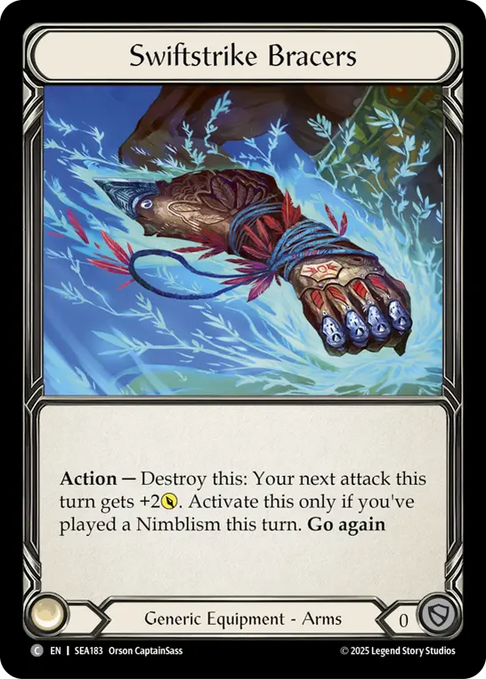 Swiftstrike Bracers SEA183-TP - High Seas - Treasure Pack - Flesh and blood card