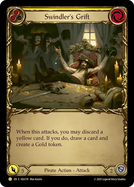 Swindler's Grift YELLOW SEA170-TP - High Seas - Treasure Pack - Flesh and blood card