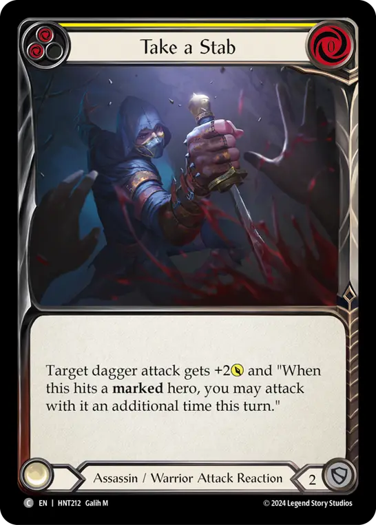 Take a Stab YELLOW HNT212 - The Hunted - Flesh and blood card