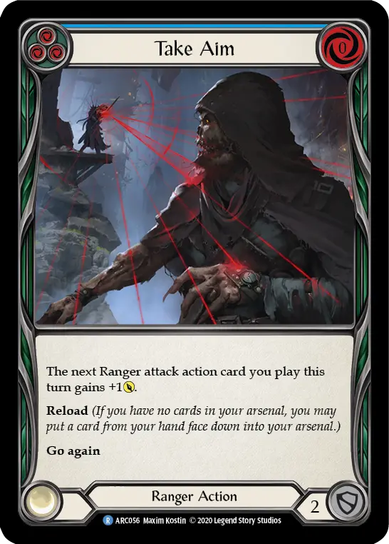 Take Aim BLUE U-ARC056-RF - Arcane Rising - Unlimited - Flesh and blood card
