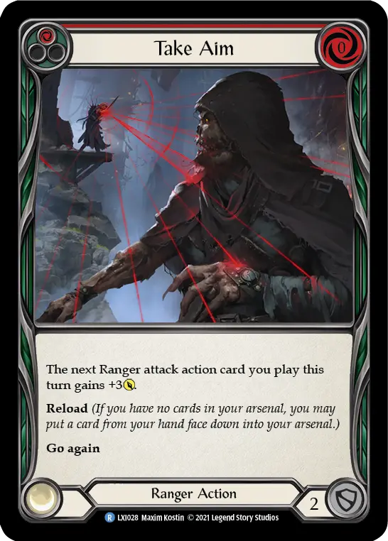 Take Aim RED LXI028 - Lexi - Blitz Deck - Flesh and blood card