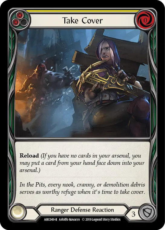 Take Cover YELLOW ARC049 - Arcane Rising - Flesh and blood card