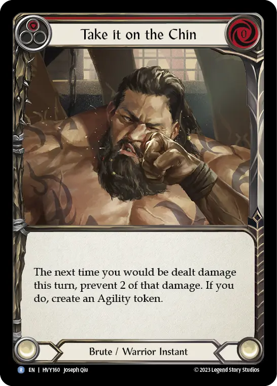 Take it on the Chin RED HVY160 - Heavy Hitters - Flesh and blood card