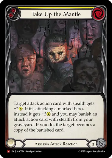 Take Up the Mantle AAC024 - Armory Deck - Arakni, 5L!p3d 7hRu 7h3 cR4X - Flesh and blood card