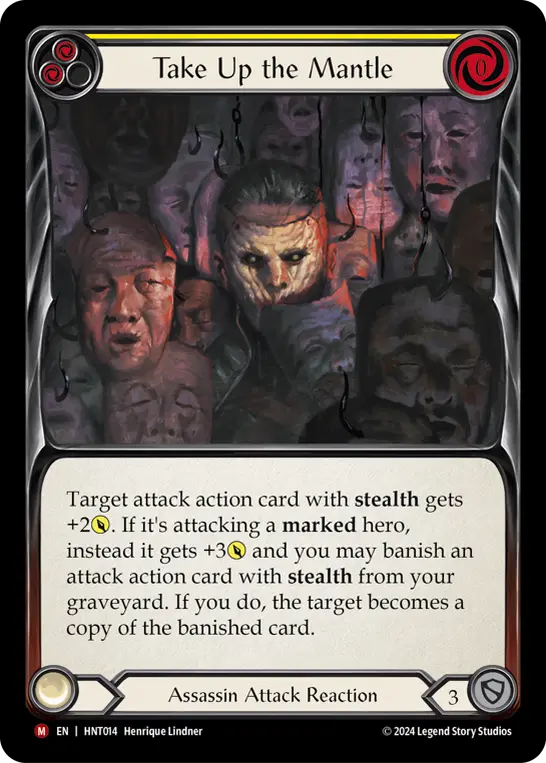Take Up the Mantle YELLOW HNT014 - The Hunted - Flesh and blood card