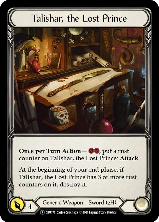Talishar, the Lost Prince U-CRU177-RF - Crucible of War - Unlimited - Flesh and blood card