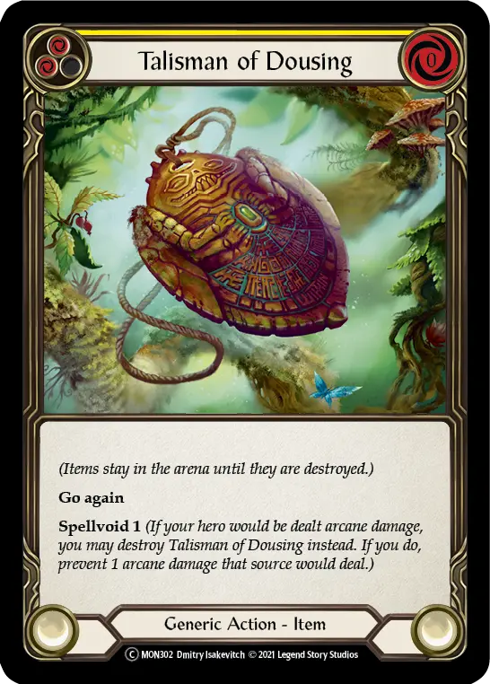 Talisman of Dousing YELLOW U-MON302-RF - Monarch - Unlimited - Flesh and blood card